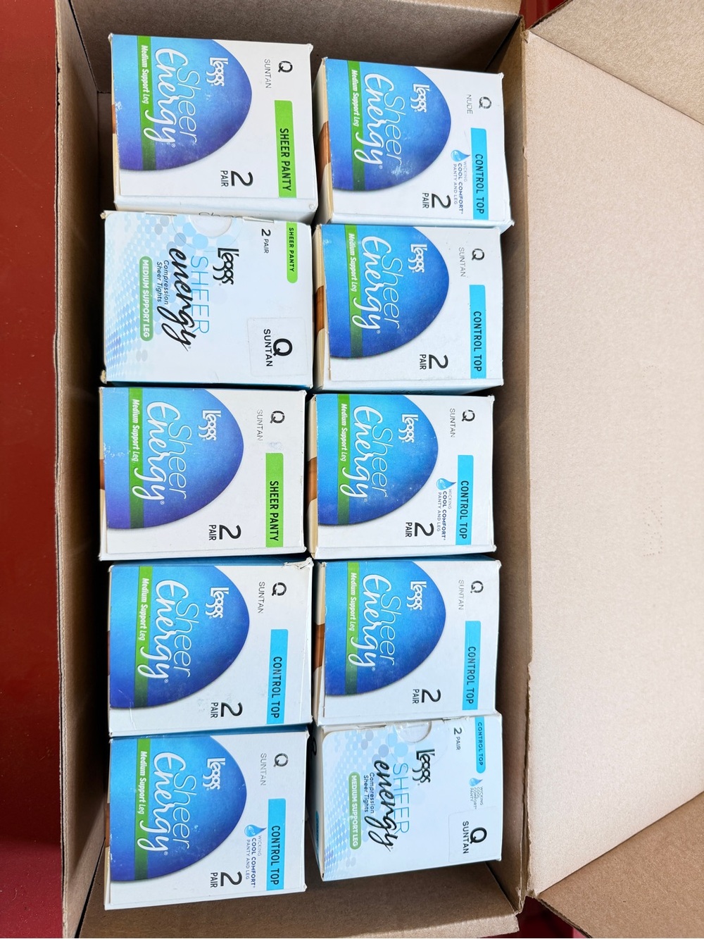 L’eggs Sheer Energy Pantyhose 20 pair Q Leggs